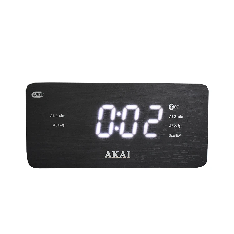 Mini portable multi functions alarm clock radio with AUX speaker sleep timer Blue tooth fm am radio