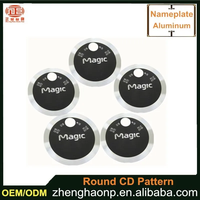 
High-grade cd anodized aluminum rounded nameplate cd logo 