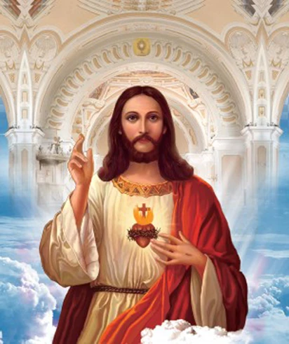 Jesus Christ Mary and Cross 3D Lenticular Pictures 5D for Home Decoration