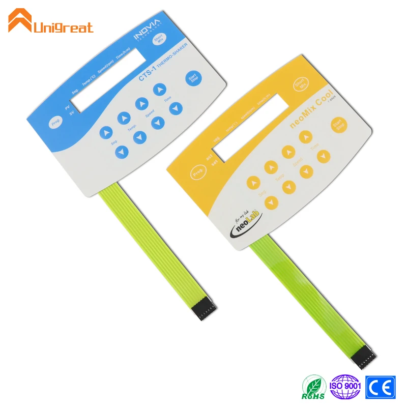 Free design samples High best quality thin film plastic dome membrane switch keyboard
