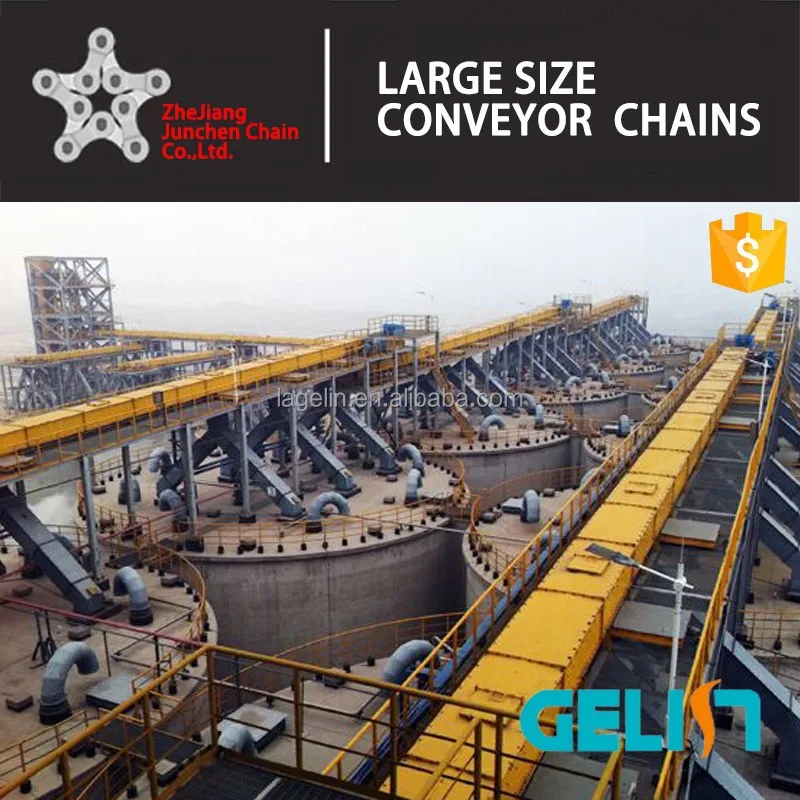 Feed Mill food large size scraper conveyor roller chain TGSS