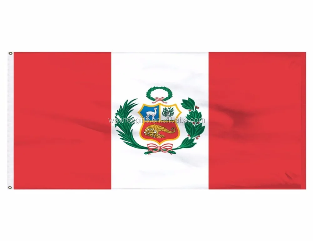 Пользовательский Peru 30*45 см 12*18 дюймов полиэстер напечатанный 100% полиэстер флаг автомобиля