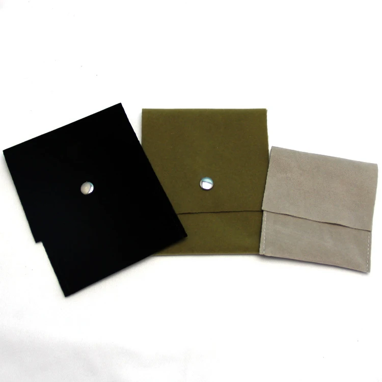 button Velvet Jewelry Bags flat Envelope Pouches for gift packaging