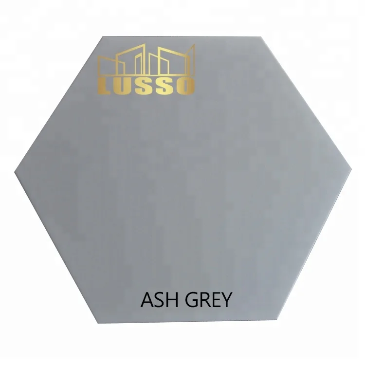 
LUSSO Ceramic 520x600mm Hexagon Ash anti slip porcelain tile for floor 