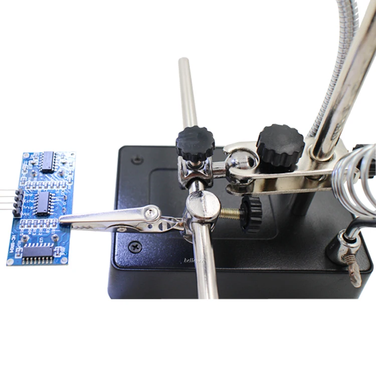 5 LED Light 10X Magnifier Desk Lamp Repair Tool Clamp Desktop Magnifying Glasses with Alligator Clip