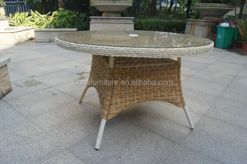 Plastic Rattan Dinning Set For Outdoor Garden Wicker Dinning Set Chair Table