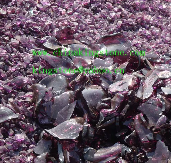 Crystal glass chips for terrazzo