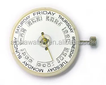 Day date automatic winding watch movement