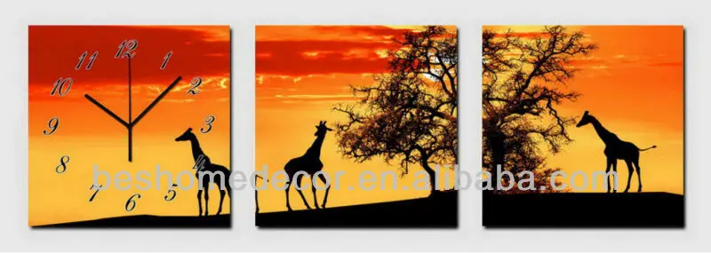 деревьев узор декоративной ёивописи, ёивотное часами, пейзажи с животных