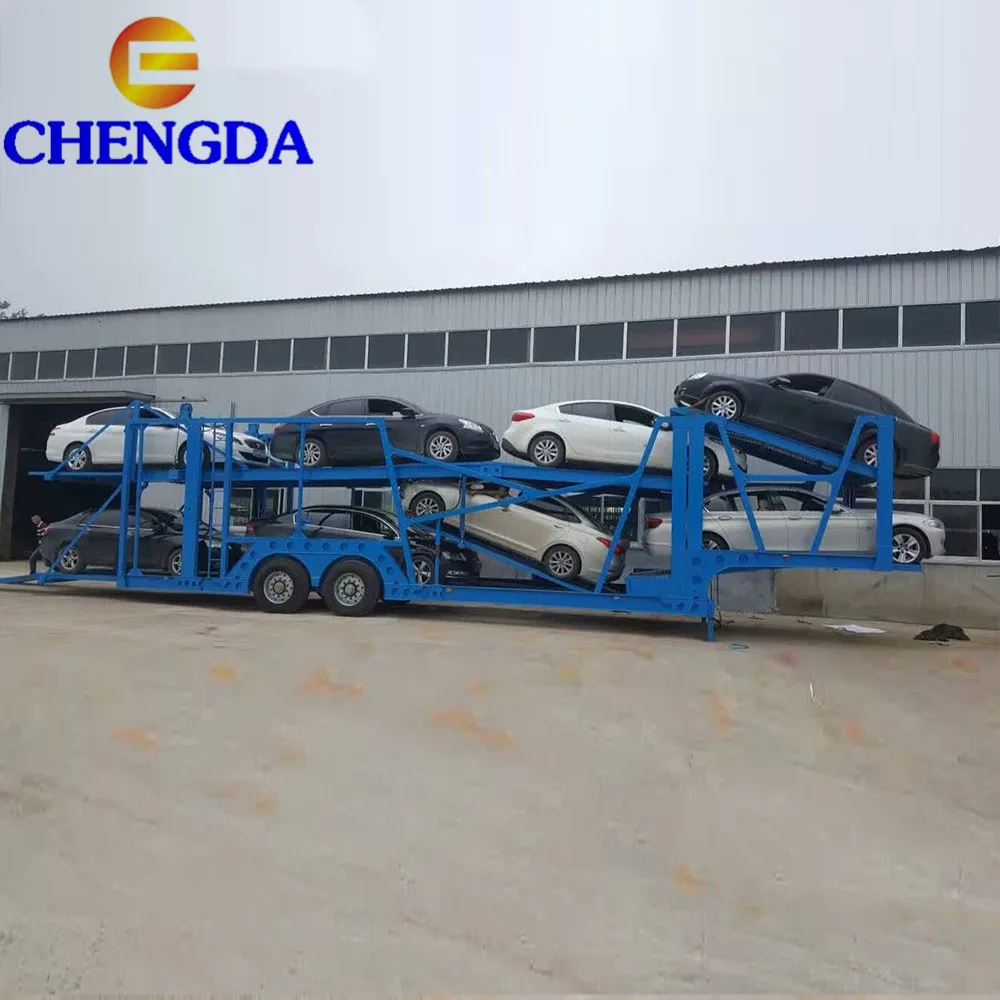 3 axle car carrier semi trailer for 15 units small car transportation