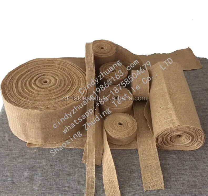 
Elegant natural jute hessian wedding lace sashes for chairs 