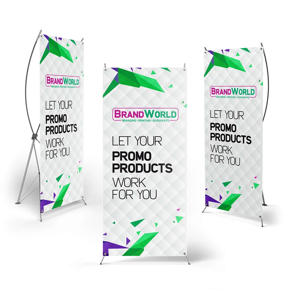 Рекламный пользовательский Печатный регулируемый штатив x Стенд для рекламы