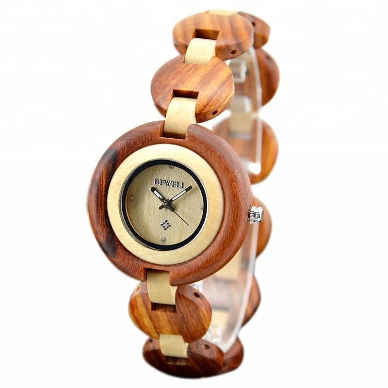 Vogue Quartz Watch for Small Wrist Ladies Stylish Wooden Design