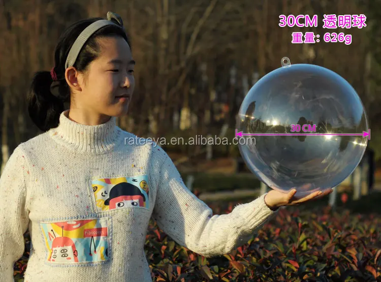 High Quality Factory Direct Sale Large Plastic Balls Transparent Plastic Big Open Ball-30CM  Supply 4-40cm balls