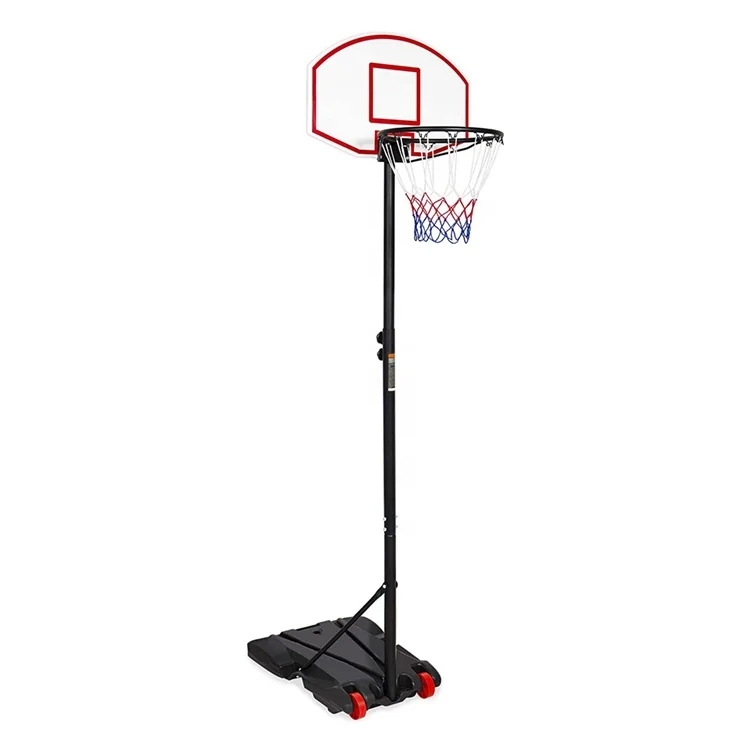 Height adjustable and movable stable and outdoor portable basketball hoop stands