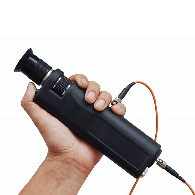 Handheld 400X Magnification Field Optical Microscope for 1.25mm and 2.5mm Fiber Optic Connector