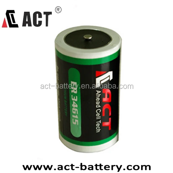 
Thionyl Chloride D Battery 3.6v 19000mAh Nominal Capacity ER34615 /ACT Brand Primary Battery 