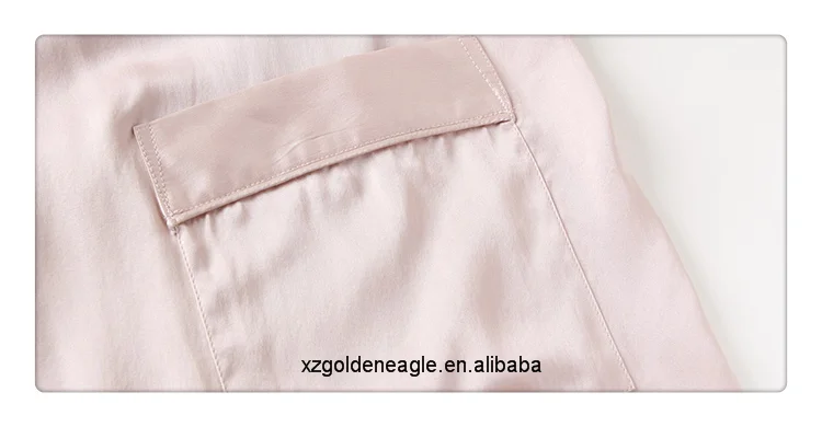 Женская пижама 100% шелк длинный халат Женская одежда для сна с карманами