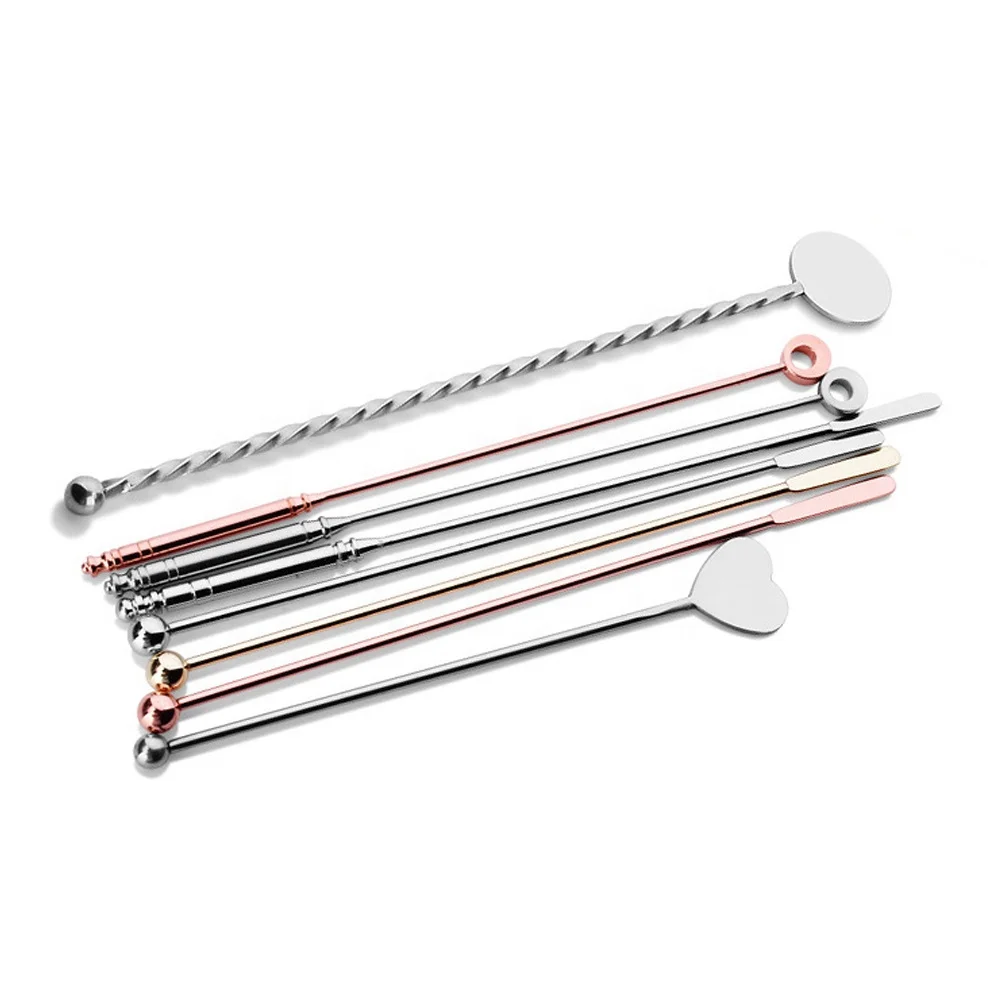 Hot Sale Reusable Stainless Steel Metal Drink Coffee Stirrer