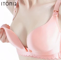 New Fashionable Seamless Cotton Lace Front Open Maternity Nursing Bra