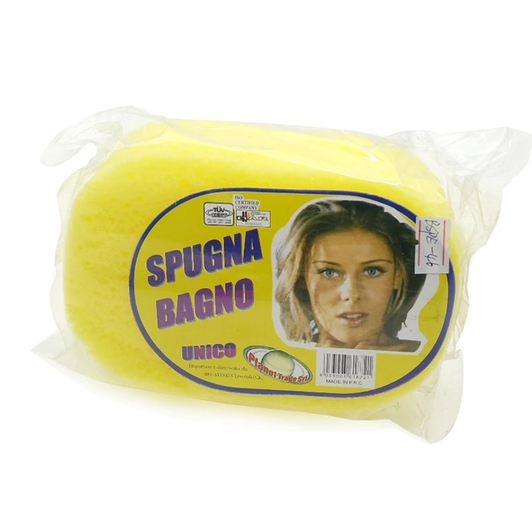 Yellow thickening body cleaning bath shower massage seaweed sponge