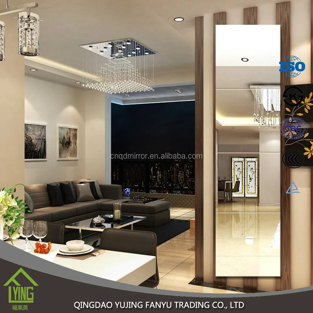 Wholesale 1.8mm 2.7mm 3mm 4mm 5mm 6mm silver mirror with high quality for home decoration.