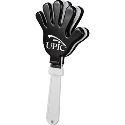 
Fashion style cheap price high quality cute white handle colorful palm shaped competition fun clap football cheering items 