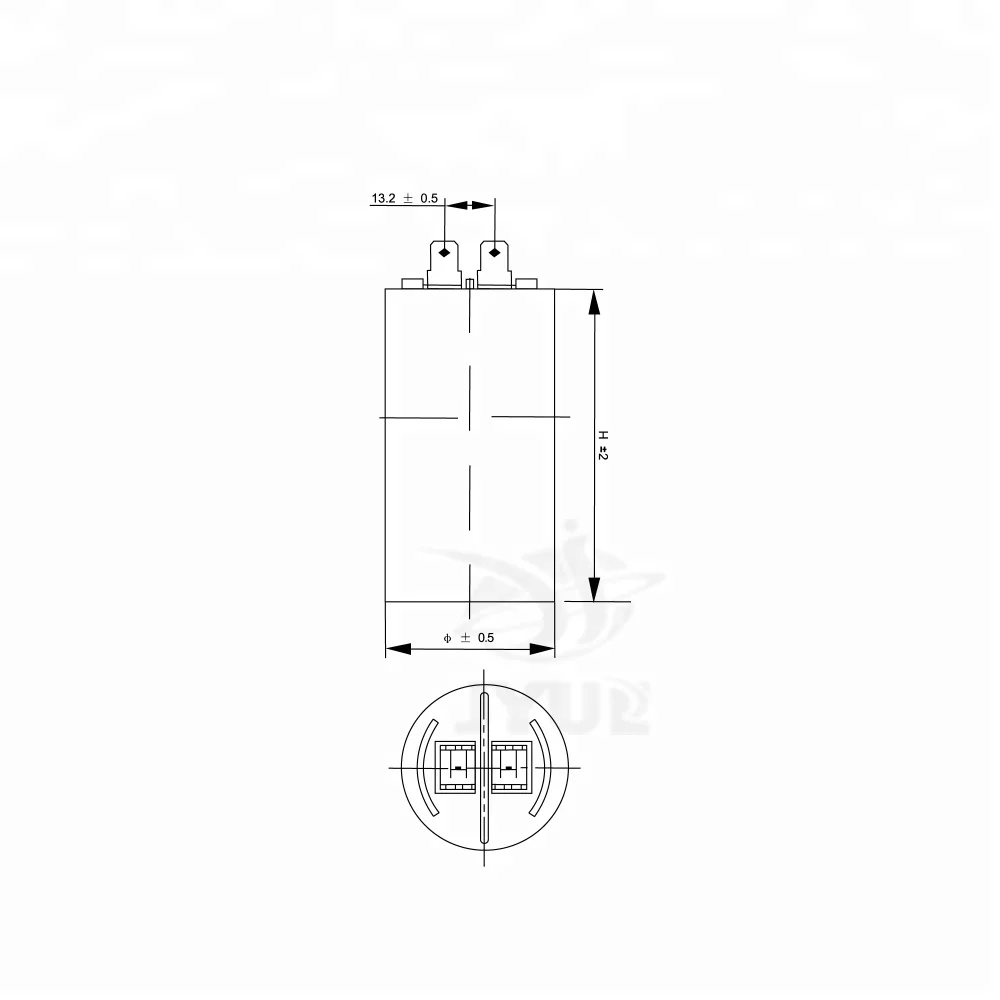 Индивидуальный конденсатор cbb60 450vac 50/60hz 25/70/21 для водяного