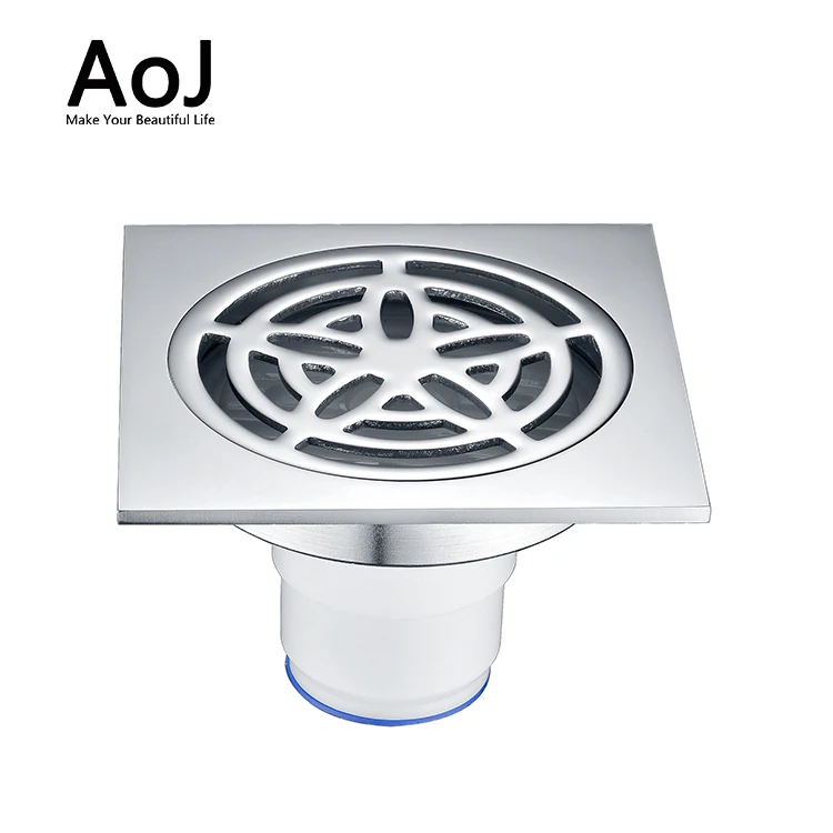 Contemporary Exquisite Chrome Plated finish Square floor drain kitchen best floor drains shower drainage toilet drains