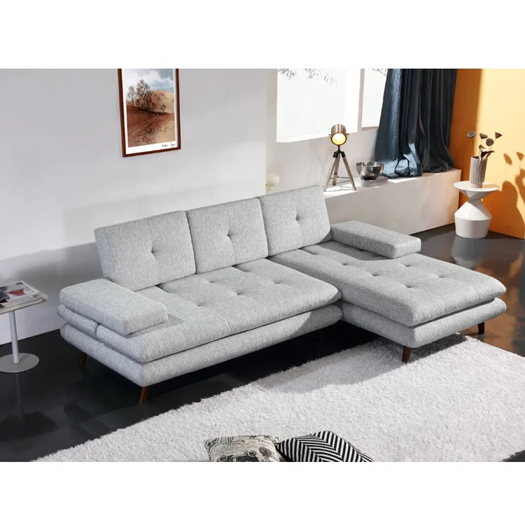 Latest design L sharp fabric sofa set