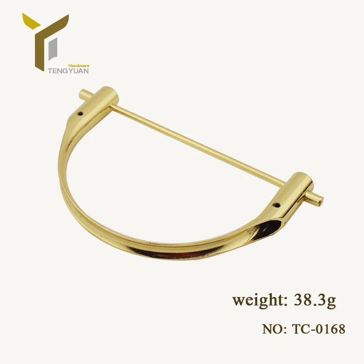 Decorative handbag hardware accessory metal big D ring bag handle for woman bag