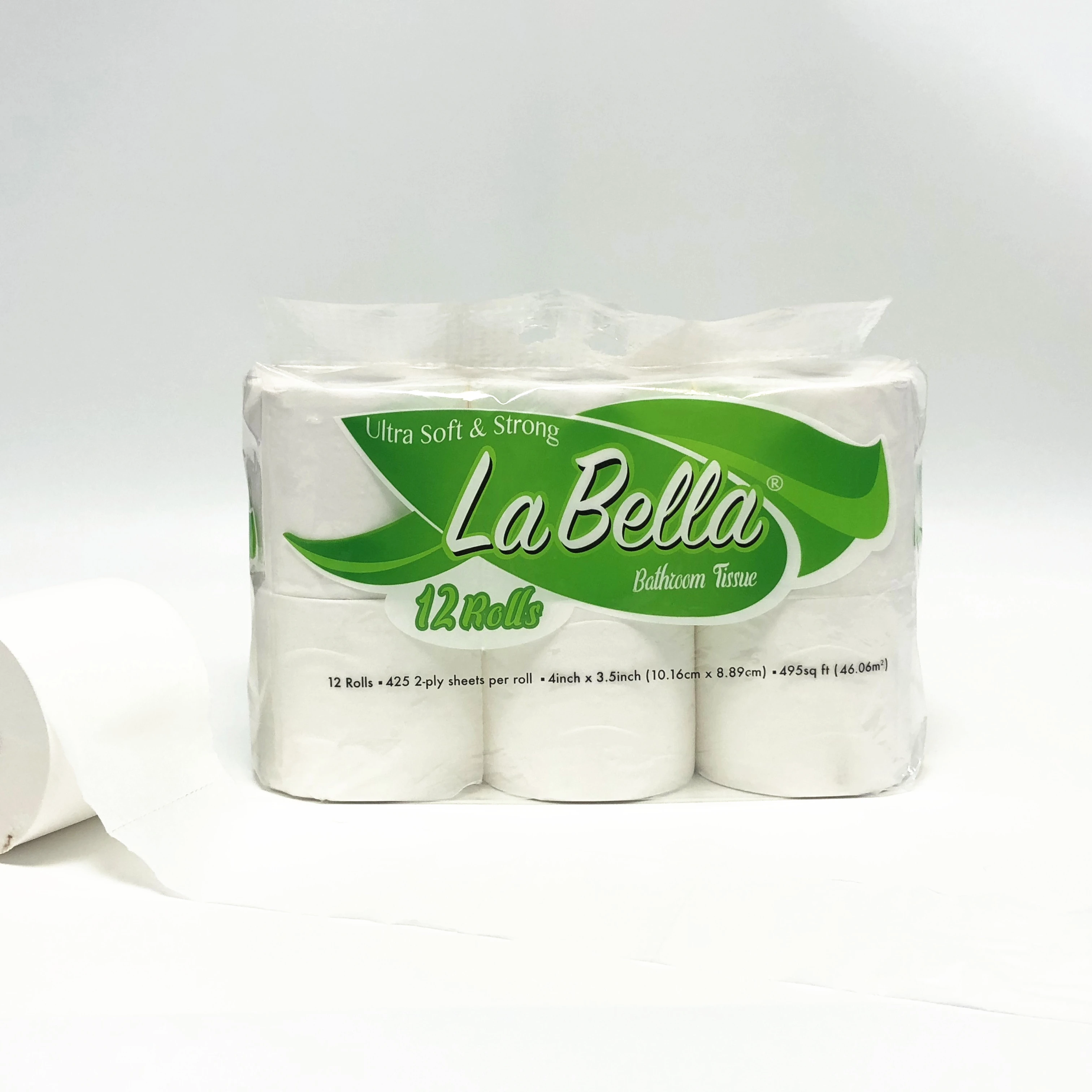 Настраиваемая сборка упаковки Virgin Vood целлюлоза рулон туалетной бумаги