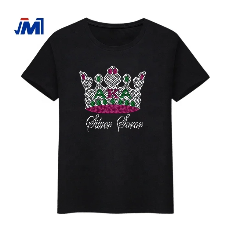 Silver Soror AKA Wholesale rhinestone heat transfer design