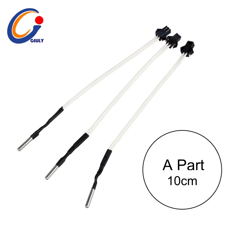 GIULY 2 Meters NTC 3950 Simple Replacement HT-NTC100K Temperature Thermistor Sensors with XH2.54 Terminal for 3D Printer Parts