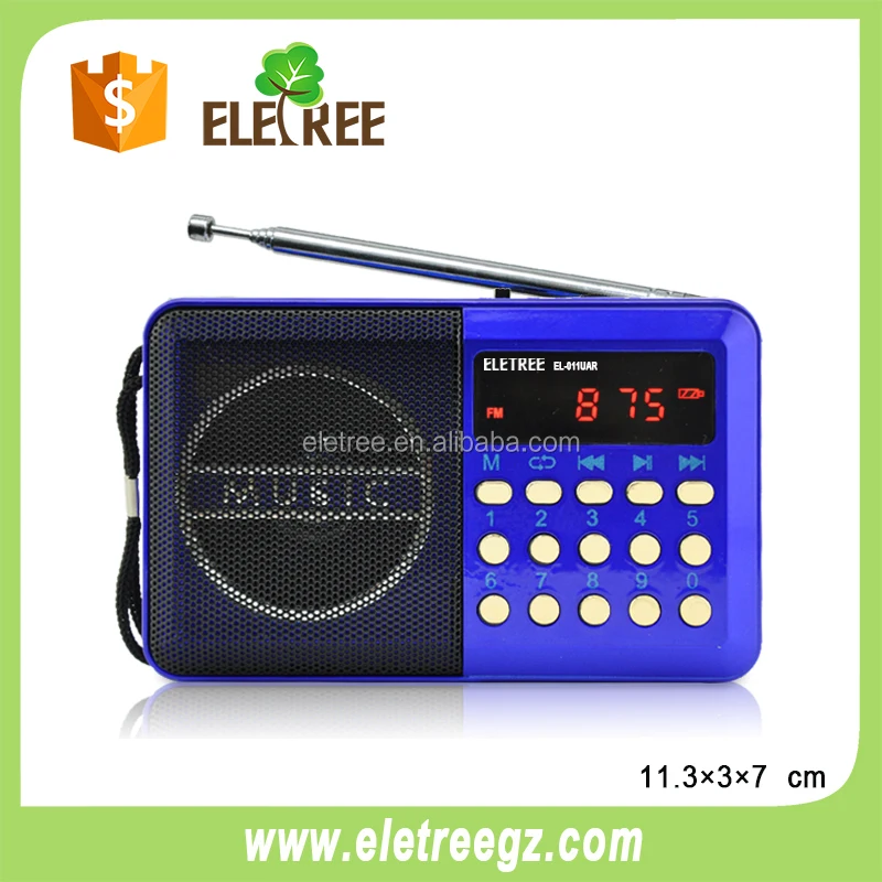 ELETREE EL-011 mini pocket digital fm radio с usb и tf card
