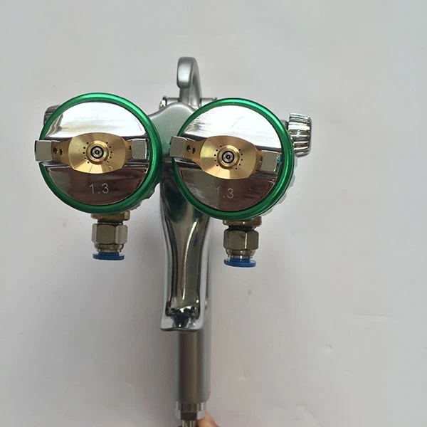 Double nozzle spray gun ningbo air tools new patent products paint remover machine water spray gun chrome plating paint spray ca