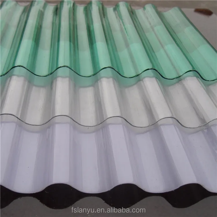 roofing material 1mm fireproof uv treated polycarbonate corrugated sheet