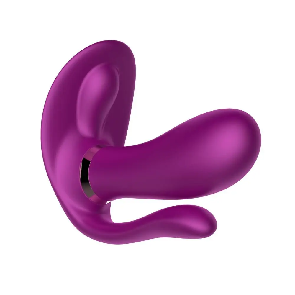 High quality strap on dildo for women wireless butterfly vibrator USB rechargeable vibrator with heating