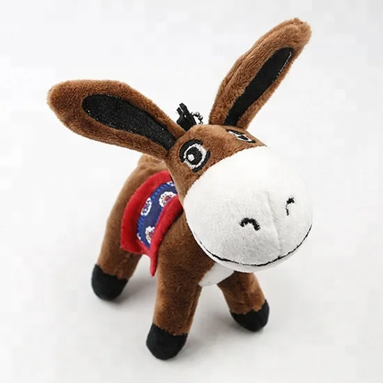 OEM Custom Cute Plush Toy Grey Donkey Keychain For Bag 2018 New Design Wholesale Cheap Stuffed Animal Soft Toy Mini Plush Donkey