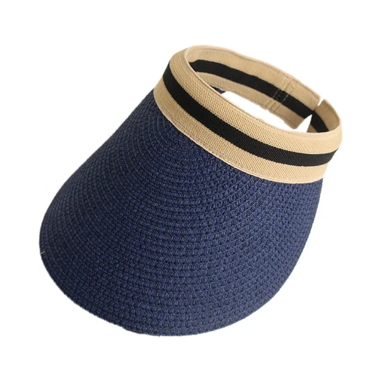 Korean Style Straw Hat Summer Outdoor Beach Hat Big Brim Straw Visco Cap (62123484020)