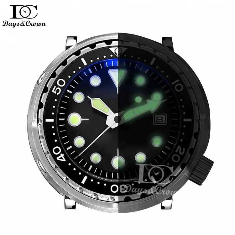 
Make your own brand Ready to ship 316L stainless steel 200 meter water proof Tuna dive watch 