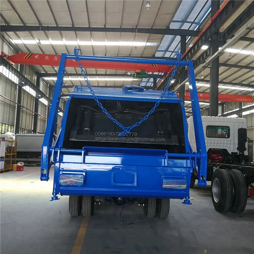Dongfeng 7CBM waste collection vehicle waste truck container garbage compactor truck with swing arm