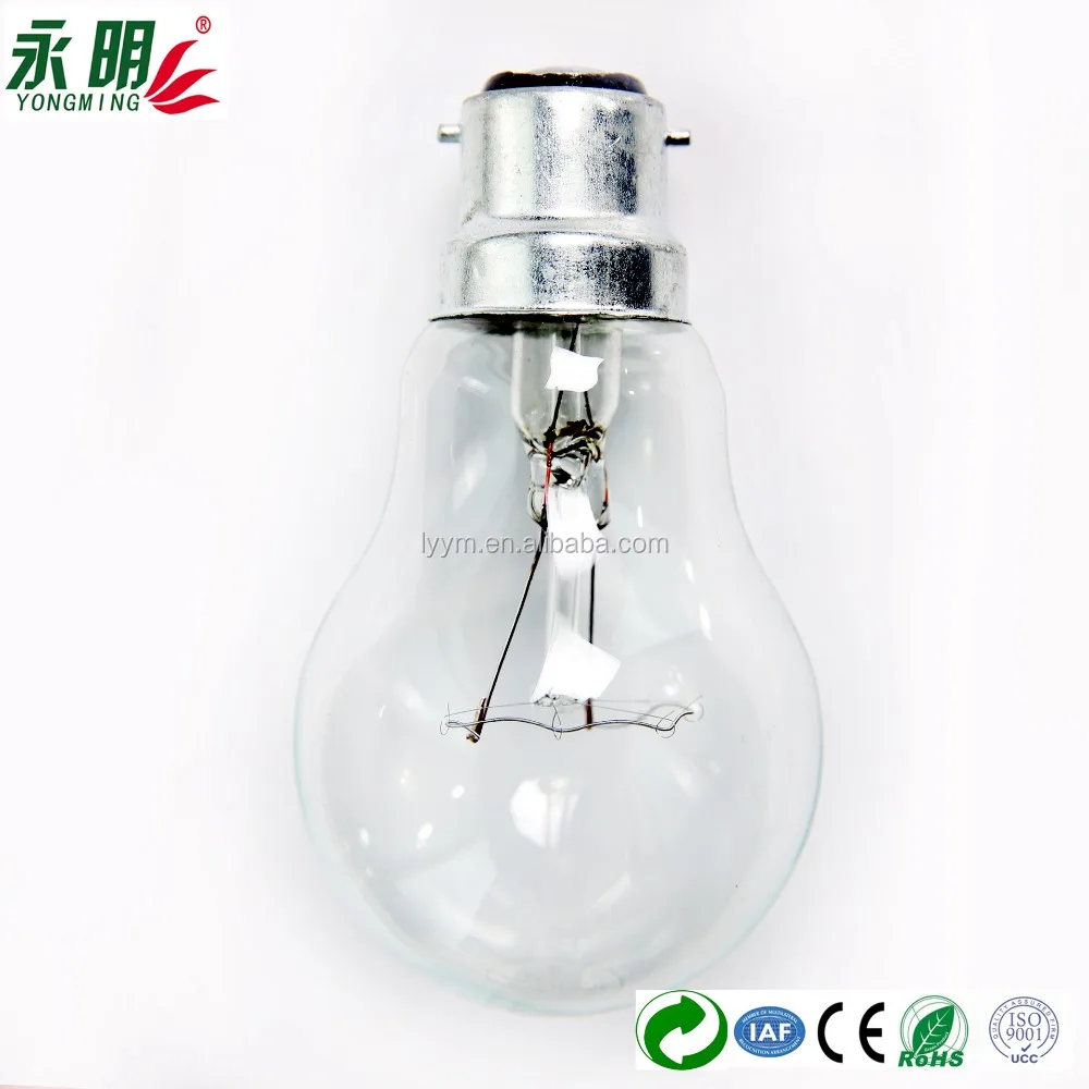 
220V 25W E27 incandescent clear frosted bulb 