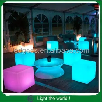 50x50x50cm magic change color plastic led cube chair LED chair LED cube