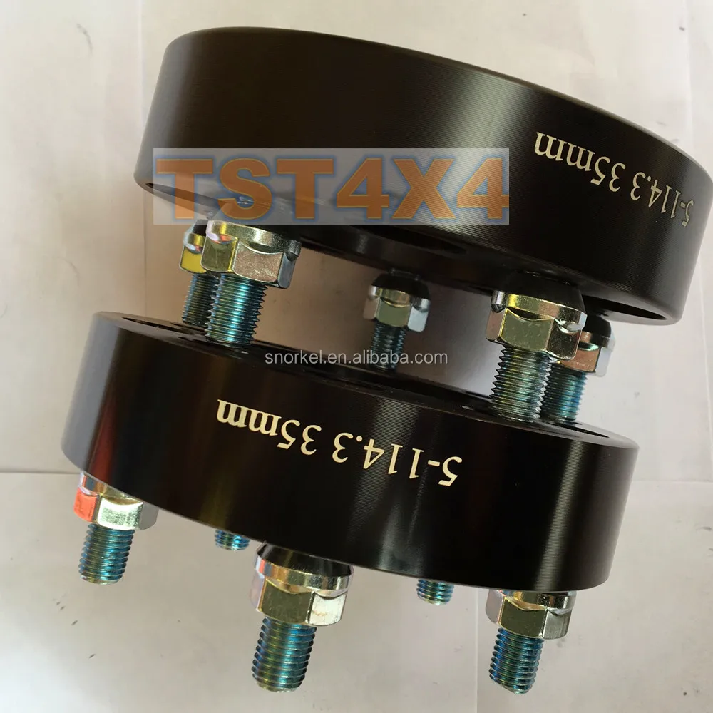 35mm 5 x 4.5 to 5 x 114.3 12 x 1.5 Aluminum Black Wheel Spacer Fits for Toyota Tacoma Lexus