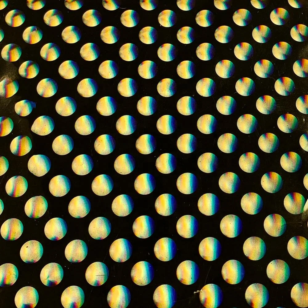 laser water drop pattern metallic holographic Bronzing Film for textile