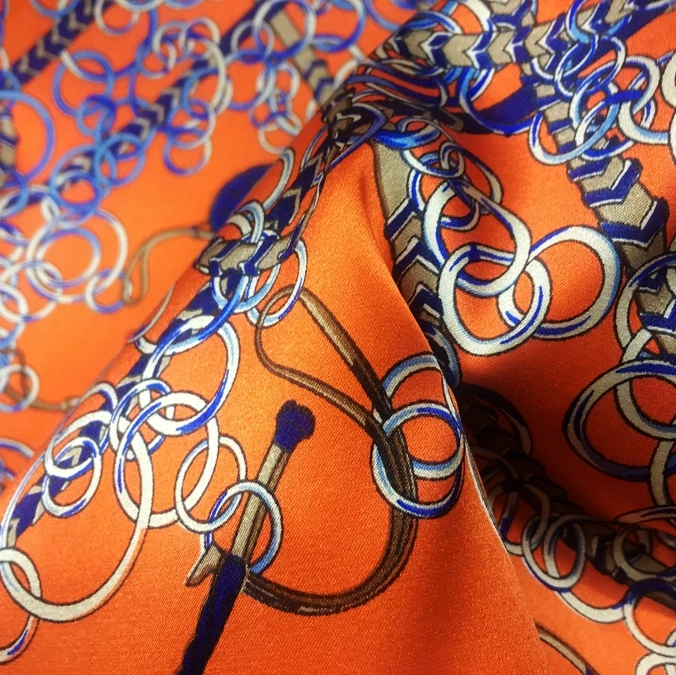 
25mm 140cm silk satin fabric digital print silk fabric 