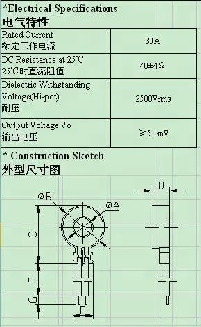 Zentar 30A Cheap Zero Sequence Zero Phase Current Transformer ZCT