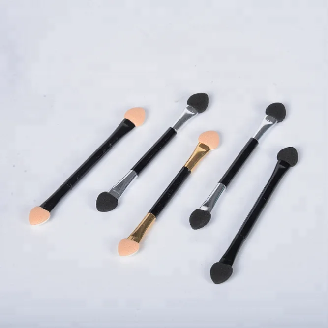 
Aluminium Tube Eyeshadow Brush Make-up Brush Double-headed Portable Eye Shadow Eyeliner Brushes Sponge Applicator Tool 