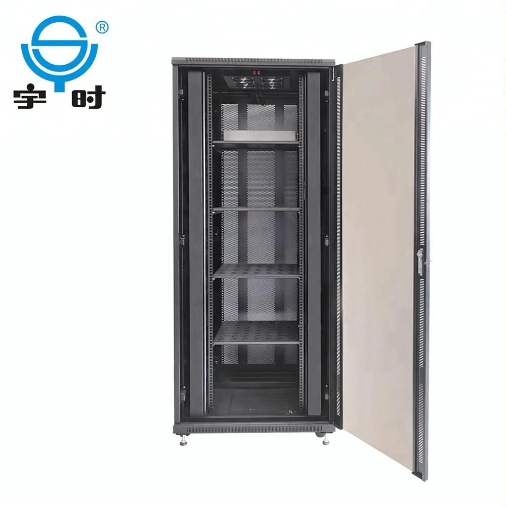 High quality tempered glass door 19 inch ddf server rack , 42u 37u network cabinet for data center